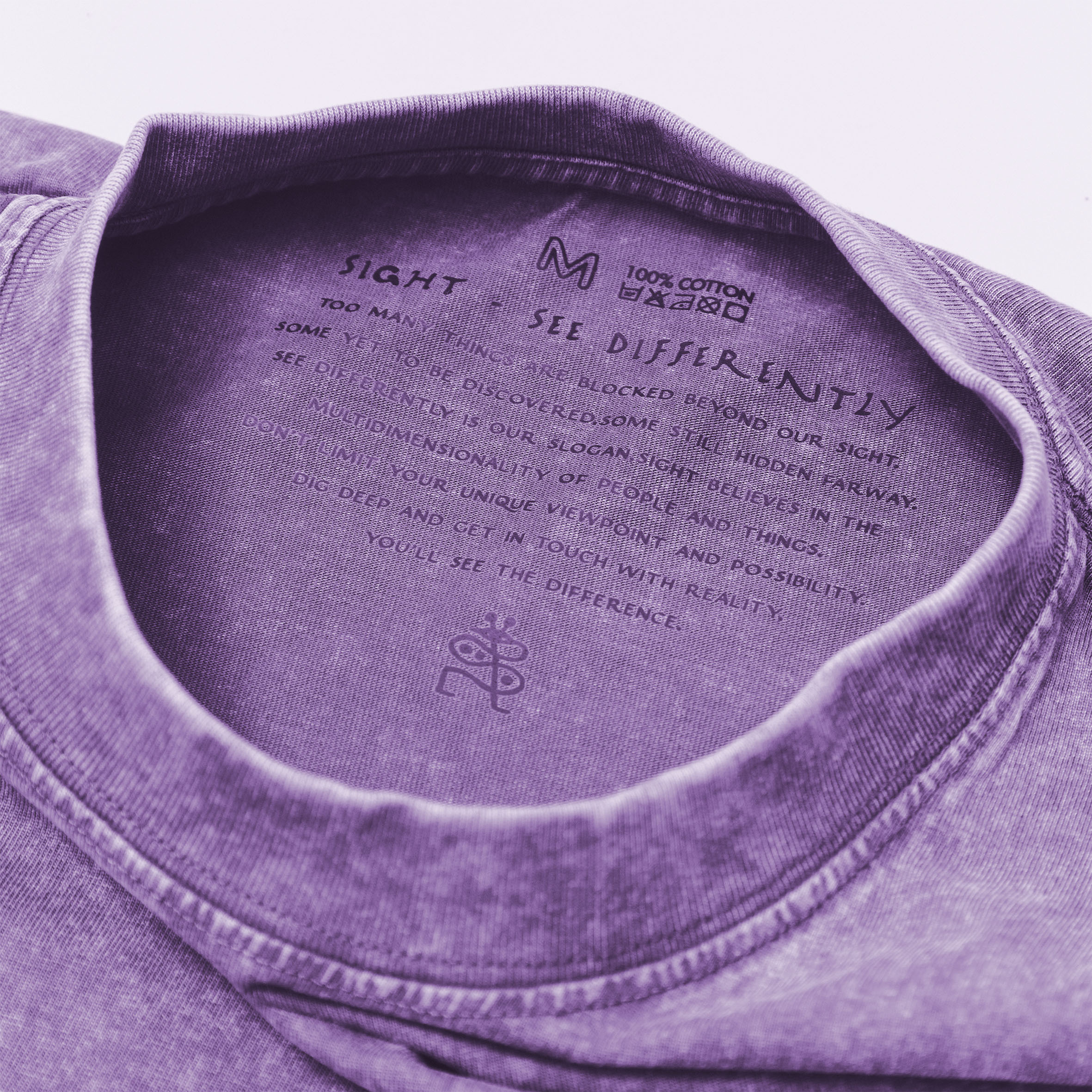 SIGHT - GOD IS A DJ 石洗工藝短Tee - 紫色
