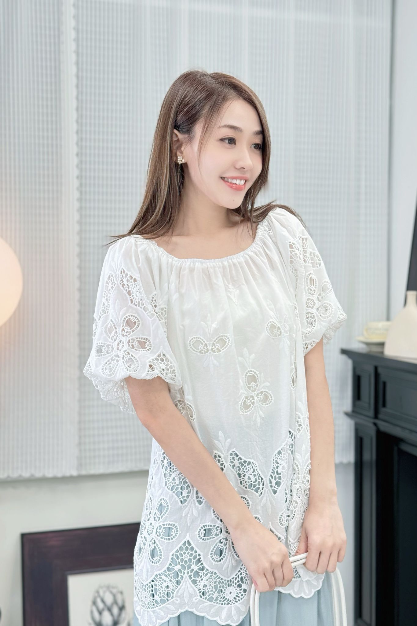 TOP#7491🤍Church's Lace Blouse