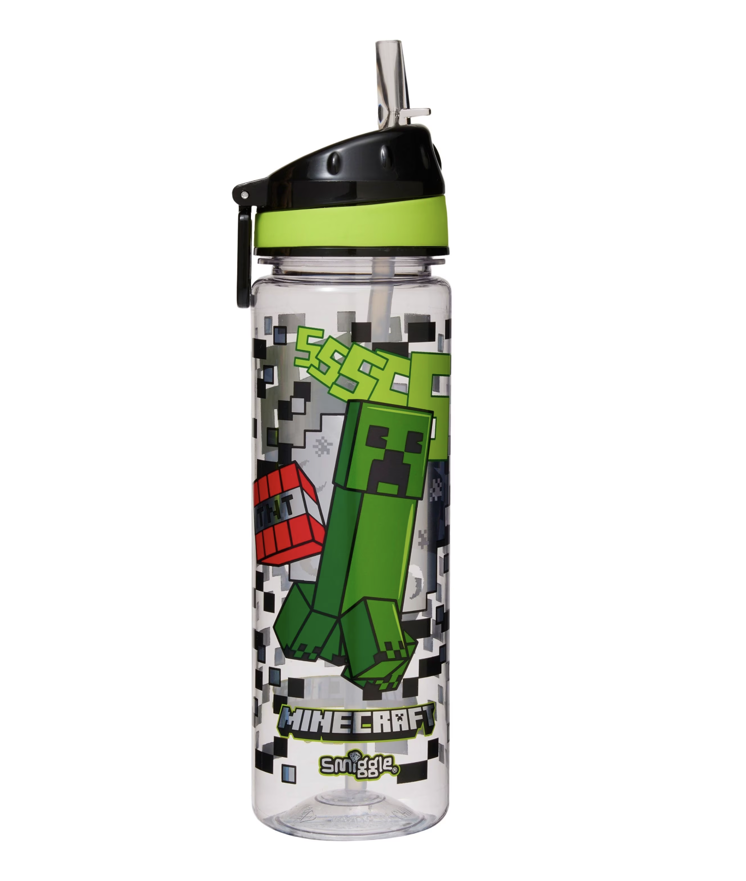 Smiggle Minecraft 飲管水樽 650Ml