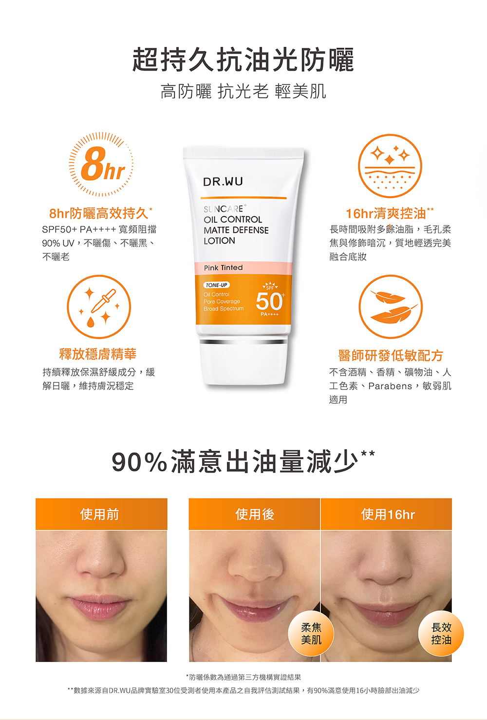 DR WU 柔焦控油輕透防曬乳 SPF50+ 35ml