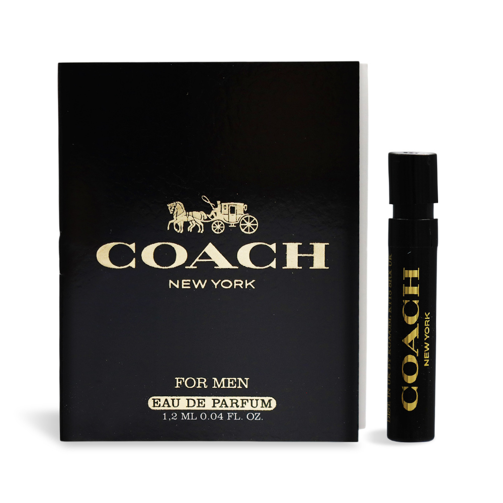 COACH 時尚曜黑男性淡香精(1.2ml)-香水隨身針管試香