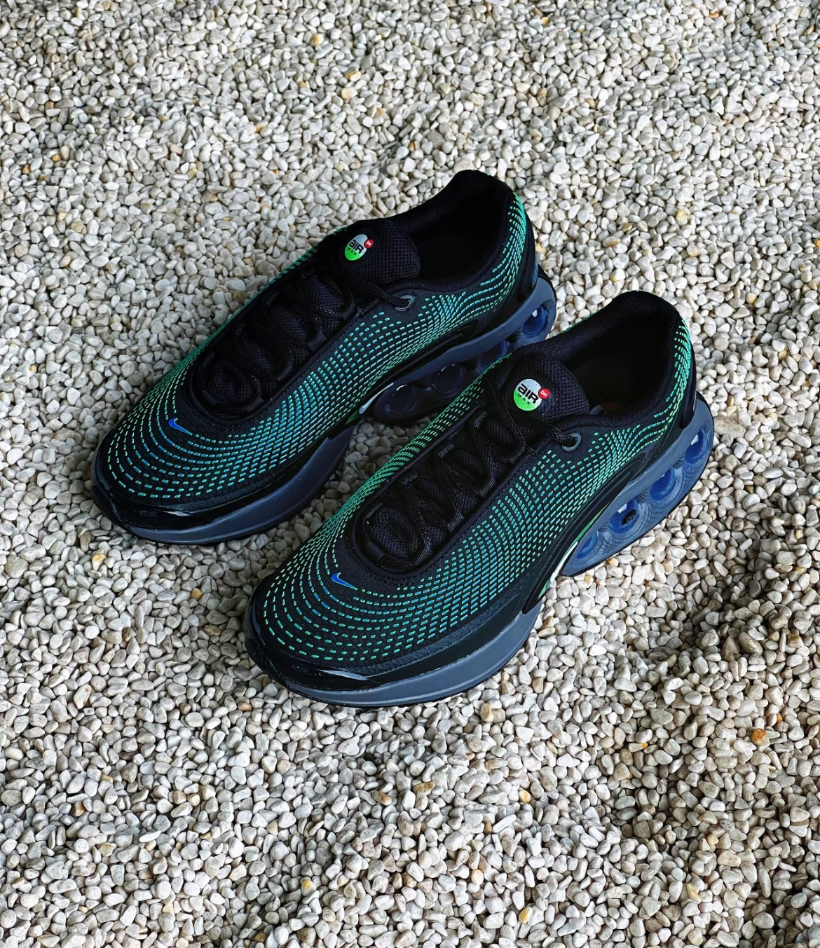 男鞋 NIKE AIR MAX DN 'Rage Green' 黑藍綠 復古 氣墊 低筒 運動 休閒鞋【DV3337-010】