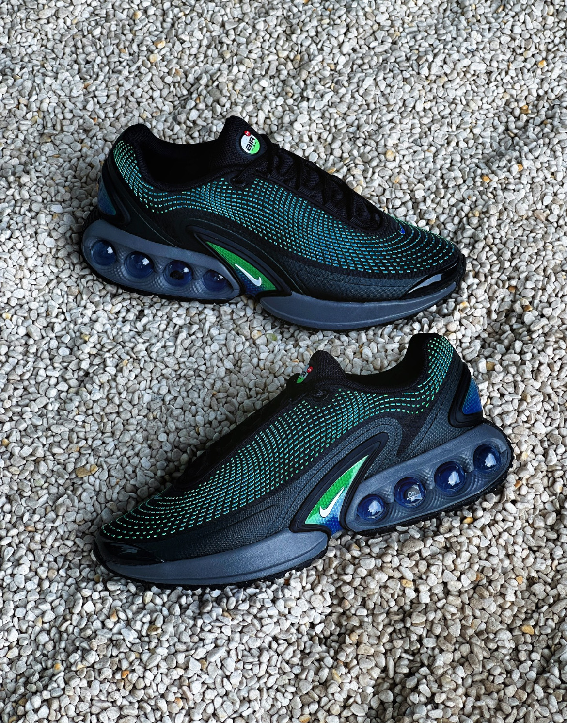 男鞋 NIKE AIR MAX DN 'Rage Green' 黑藍綠 復古 氣墊 低筒 運動 休閒鞋【DV3337-010】