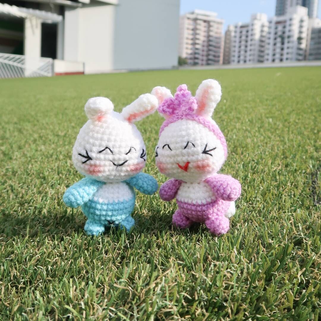 鈎織公仔（微笑小兔）