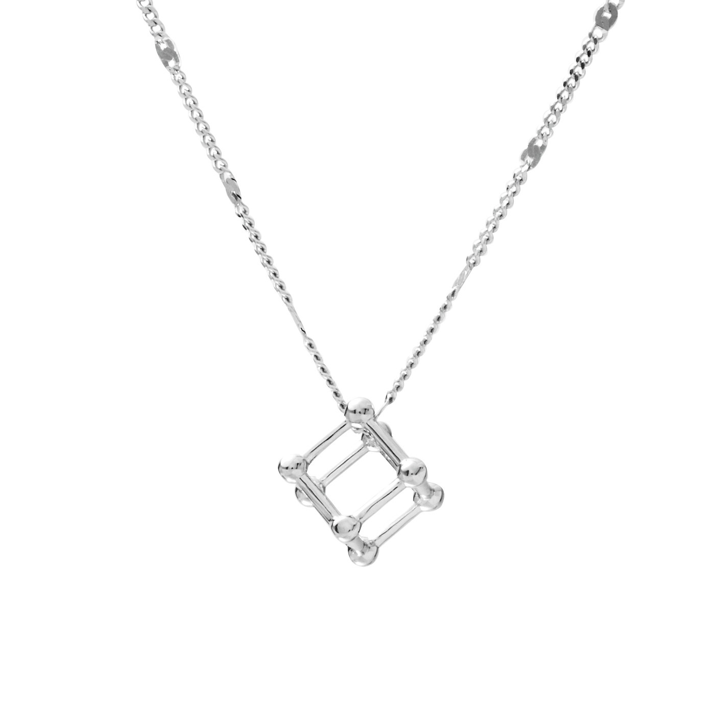 平價飾品,純銀,方塊,項鍊