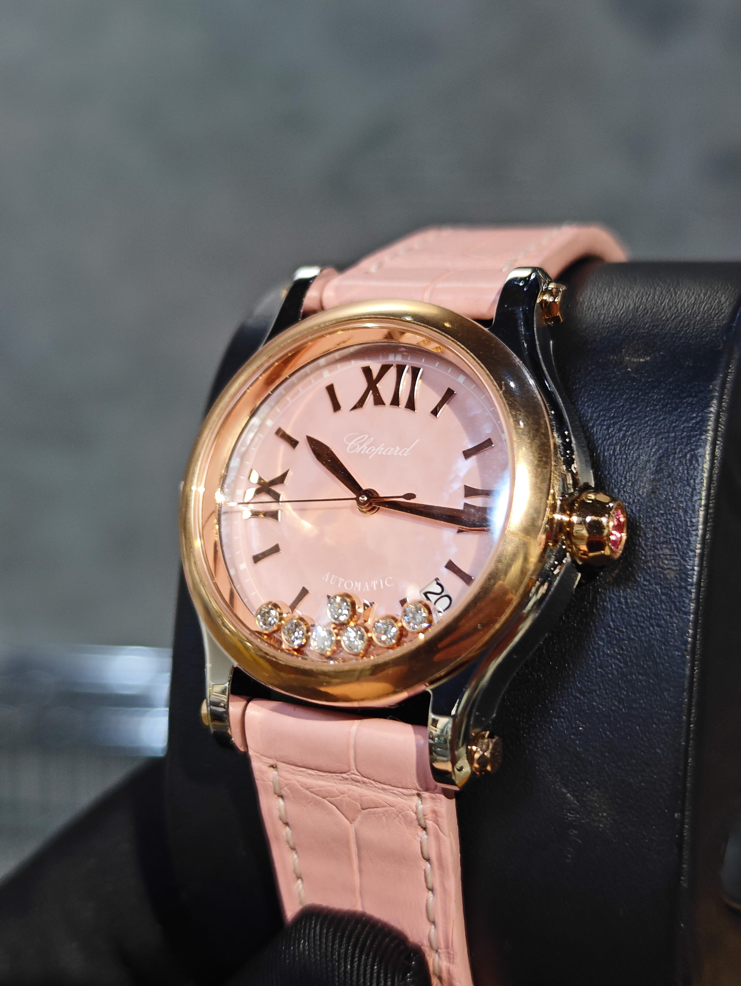 BRAND NEW CHOPARD 278559-6021 PINK DIAL HAPPY SPORT ROSE GOLD 36 MM