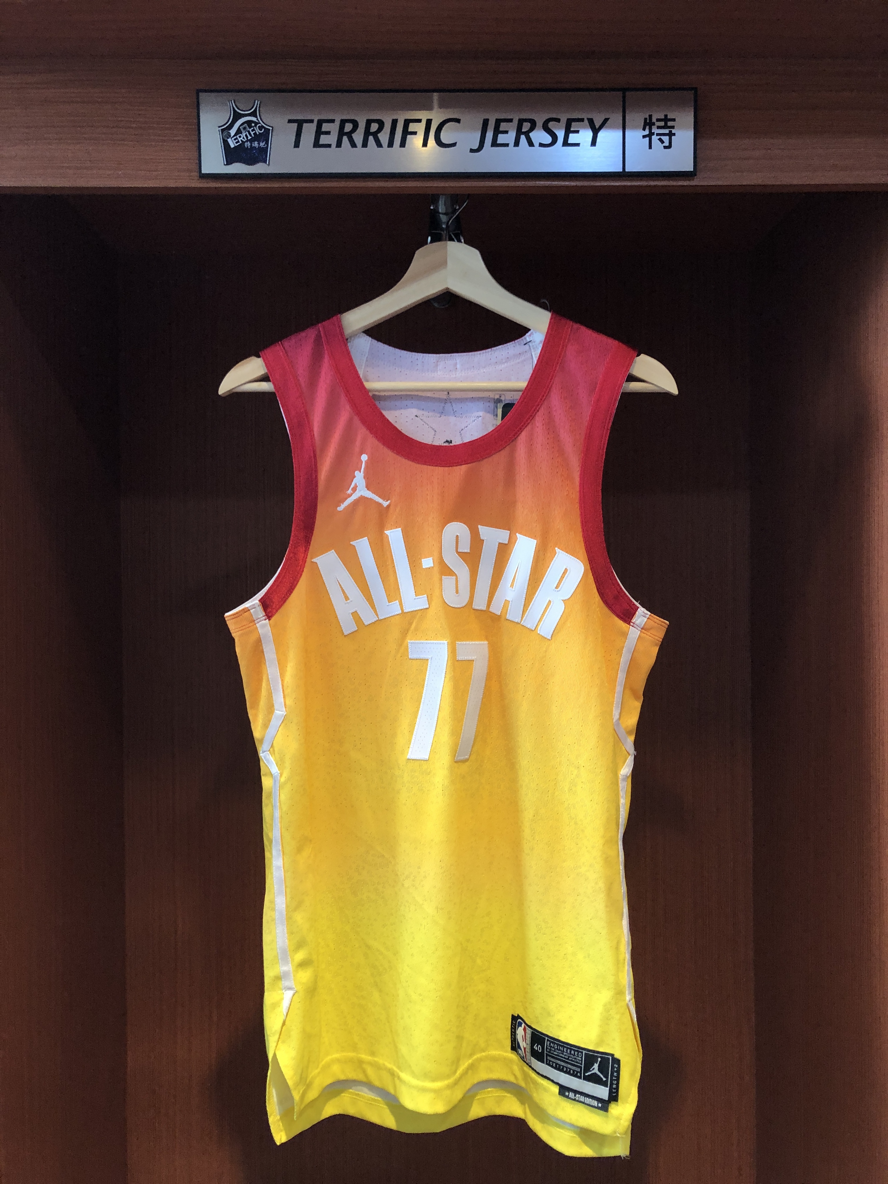 NBA球衣 Luka Doncic 22-23 明星賽 橘黃 All Star Jordan Authentic 球員版 電繡 全新