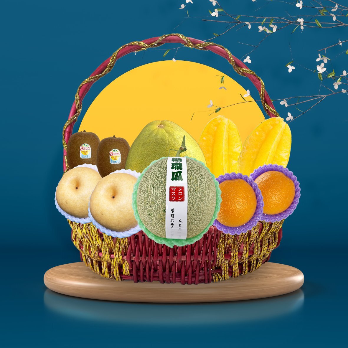 中秋月圓果籃-M613-4