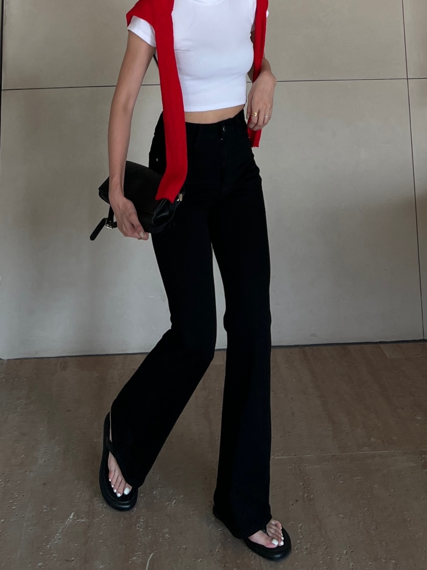 超顯長彈力微喇叭氣質牛仔褲*2色