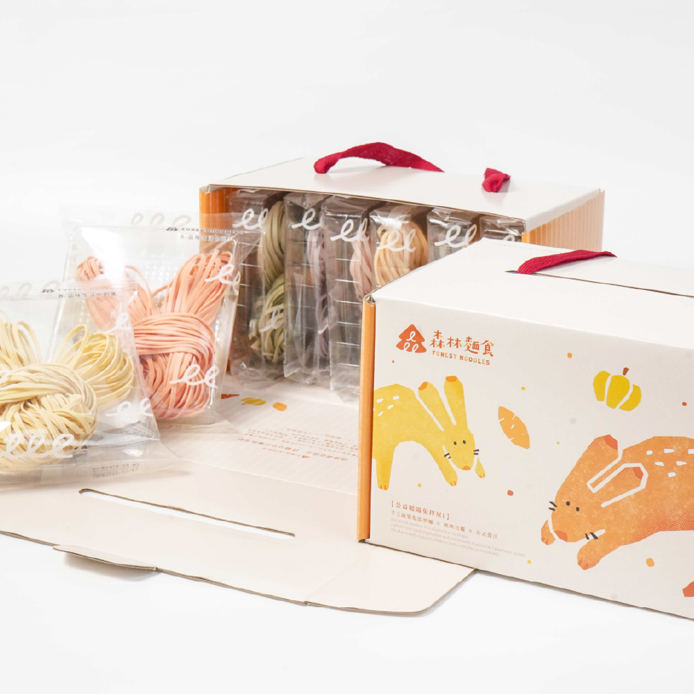 港澳｜森林公益｜公益暖陽兔拌Ｍi｜造型拌麵禮盒｜1盒6包入｜伴手禮