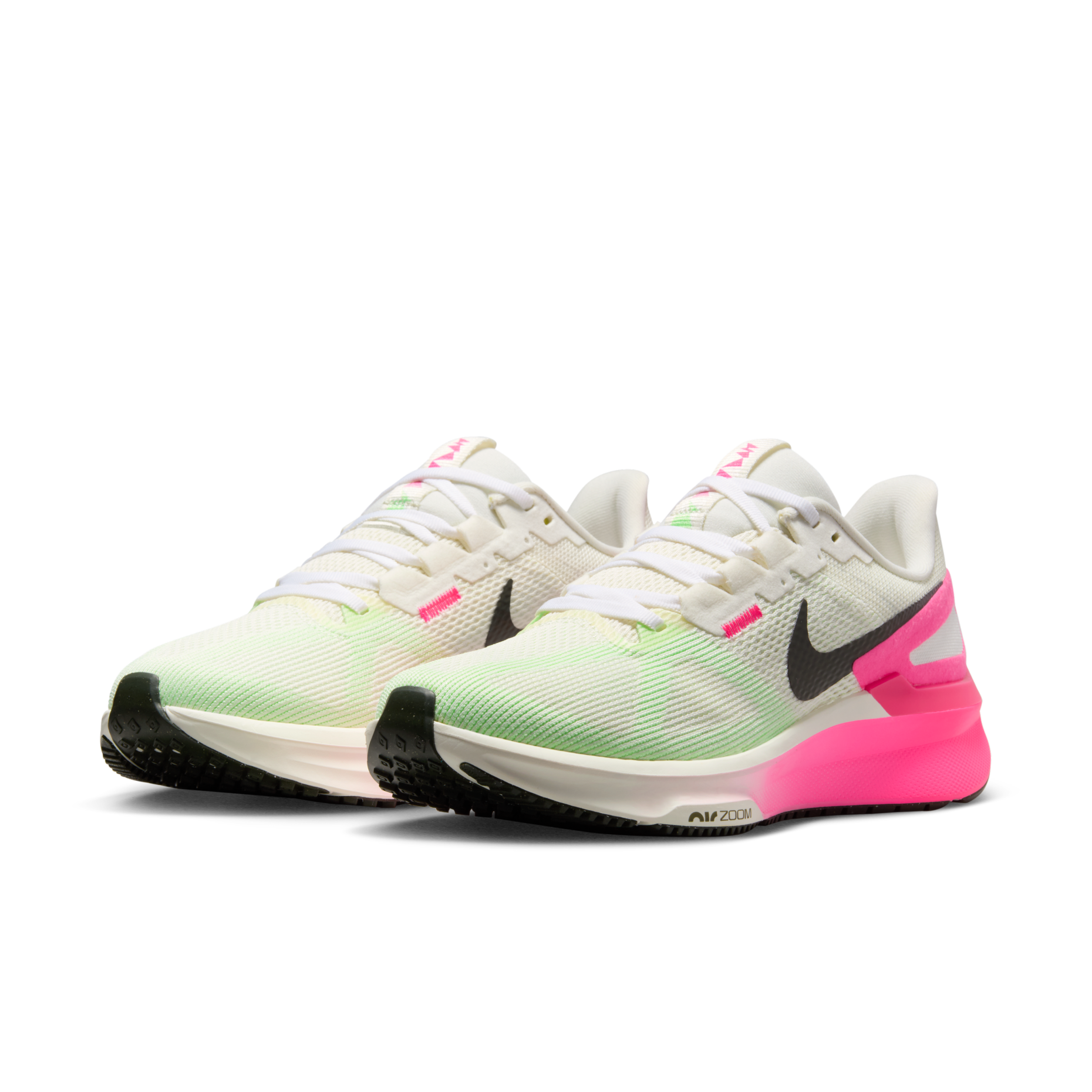 女鞋 NIKE W AIR ZOOM STRUCTURE 25 桃粉綠 緩震 氣墊 訓練 慢跑【IB7452-100】