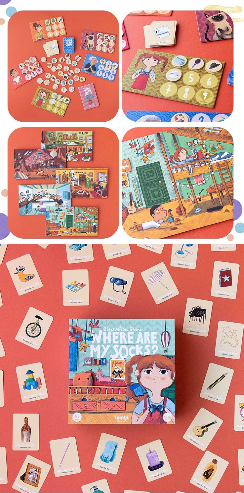 Londji我的襪子在哪兒？雙遊戲模式、強化觀察力、開拓生活認知能力、培養團隊合作