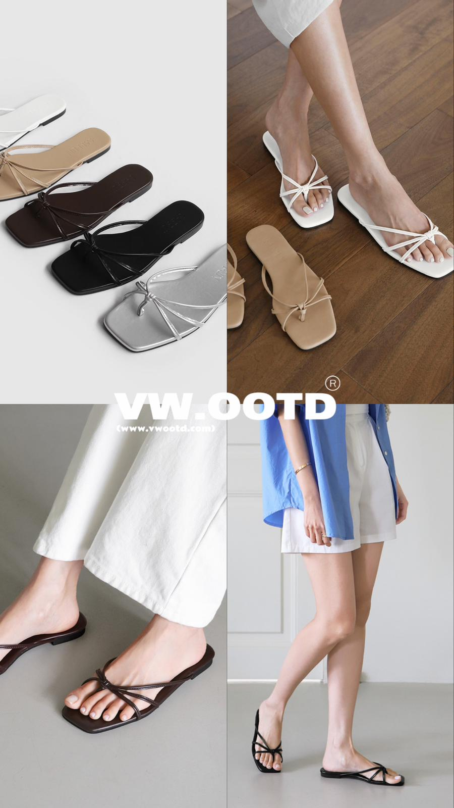 Sappun繩結平底涼鞋