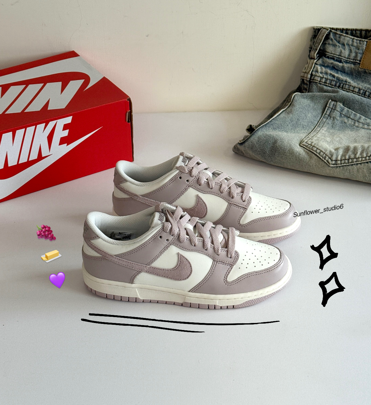 Nike Dunk Low GS 芋泥牛奶 淺紫 紫白色 奶油底 大童鞋 FB9109-122/預購