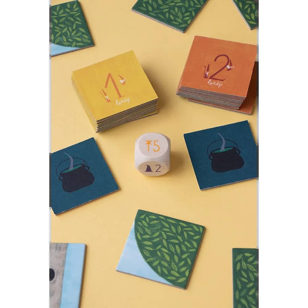 Londji仙女與巫師策略遊戲，插畫家Canseixanta設計，精緻骰子，68張森林牌卡