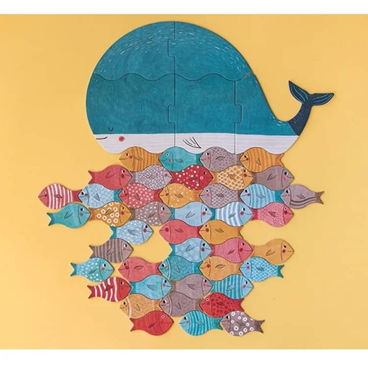 Londji鯨魚和魚益智遊戲，根據形狀、顏色、數字或玩法，創造不同的遊戲體驗