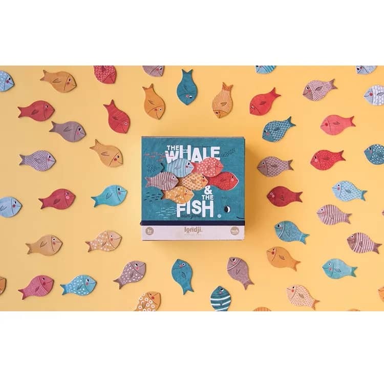 Londji鯨魚和魚益智遊戲，100隻小魚，根據形狀、顏色、數字或玩法，創造不同的遊戲體驗