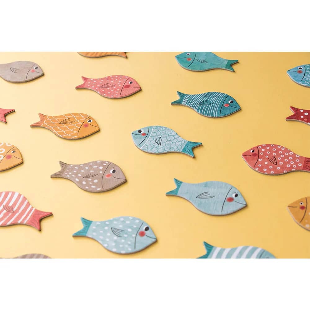 Londji鯨魚和魚益智遊戲，「鯨魚和魚」是一款結合創意與藝術的遊戲，由易至難，發揮創造力