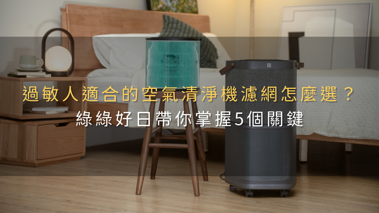 過敏人適合的空氣清淨機濾網怎麼選？綠綠好日帶你掌握5個關鍵