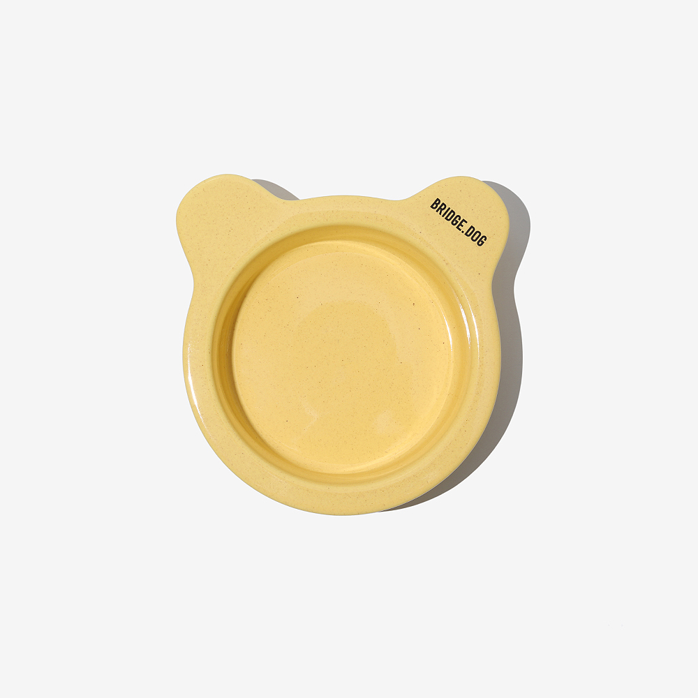 BRIDGE. DOG MINI 泰迪陶瓷碗 (蜂蜜黃)