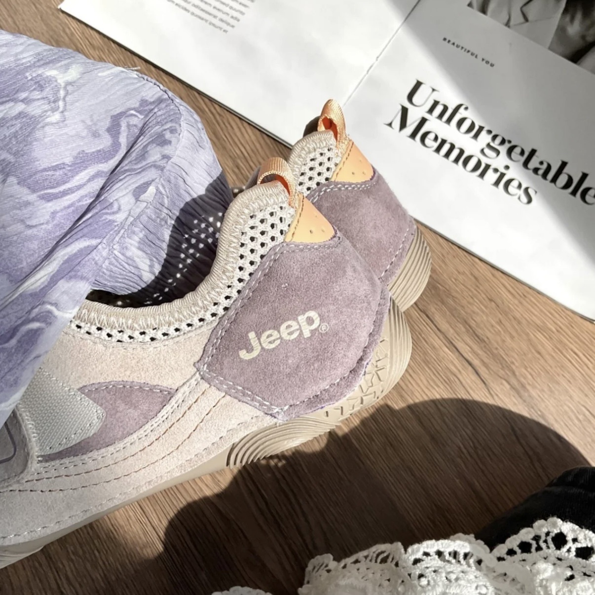 JEEP吉普 運動芭蕾瑪麗珍鞋 香芋紫