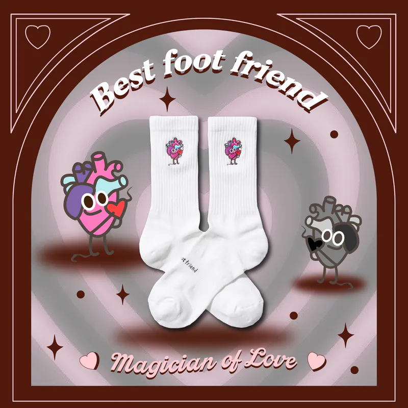BFF Best foot friend Magician of Love 愛情魔法師 刺繡 中筒襪 長襪【BF24002】