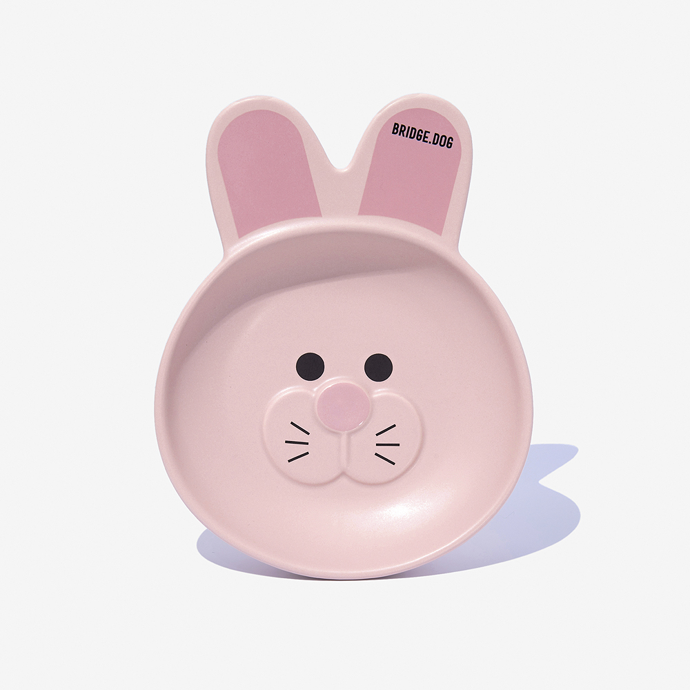 BRIDGE. DOG 霧面邦尼兔陶瓷盤 (粉)