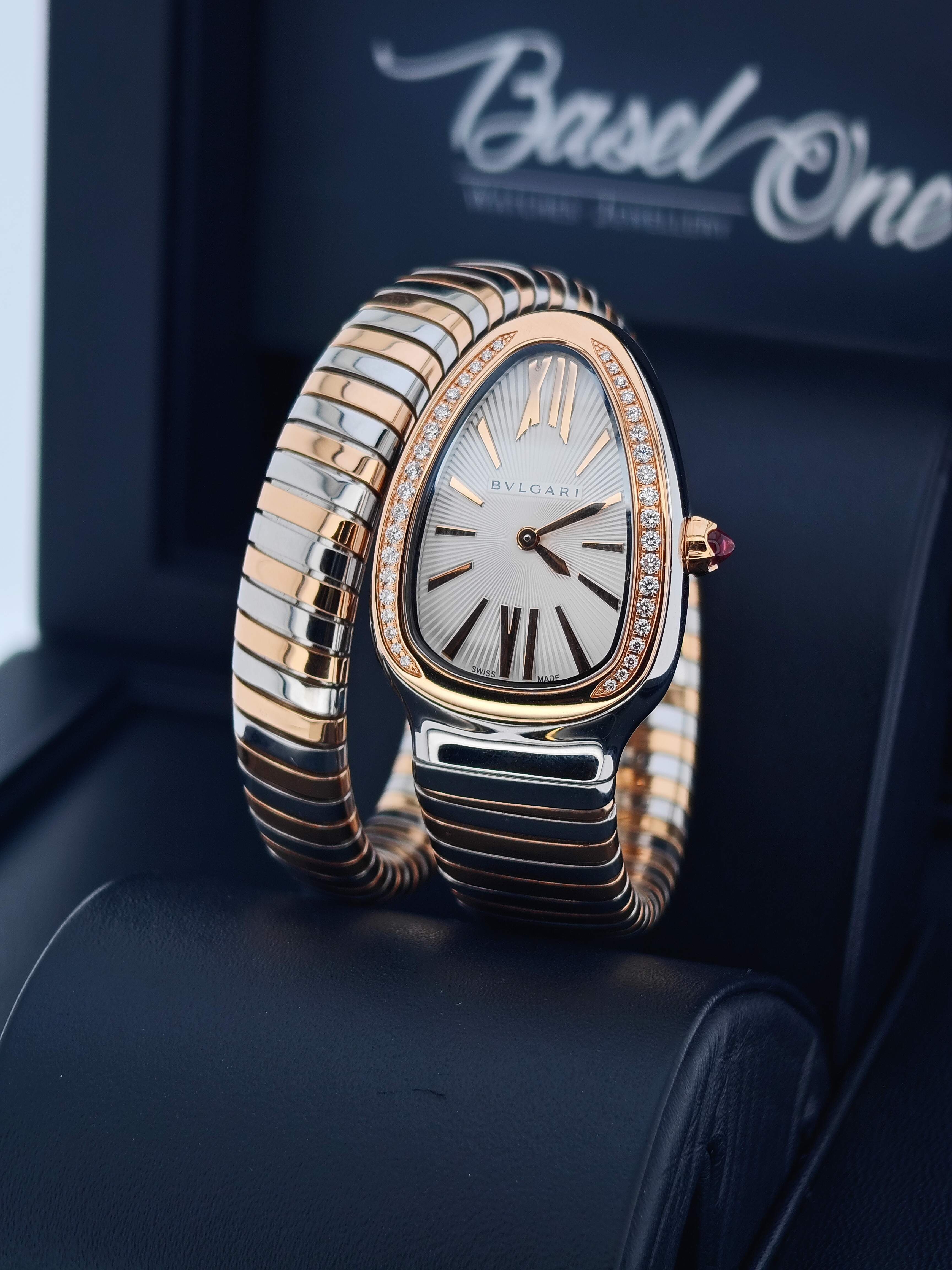 103822 BULGARI SERPENTI TUBOGAS SILVER DIAL DIAMOND