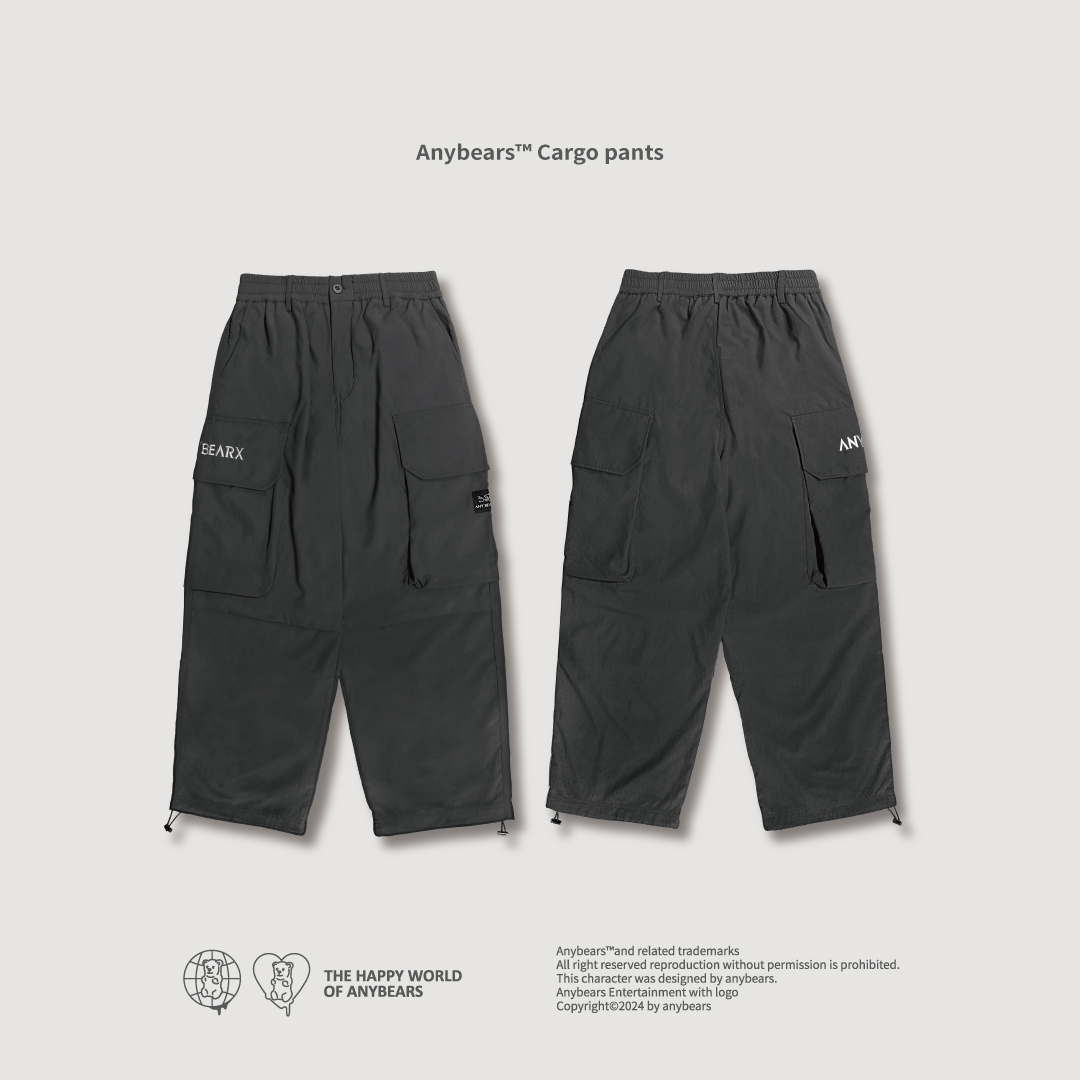 ANYBEARS® 品牌刺繡工裝褲