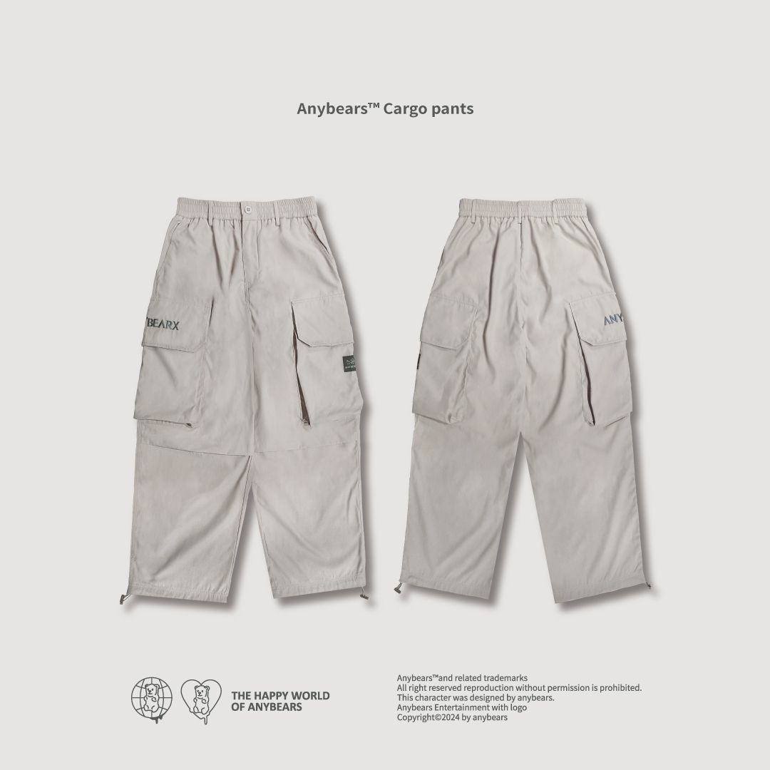 ANYBEARS® 品牌刺繡工裝褲