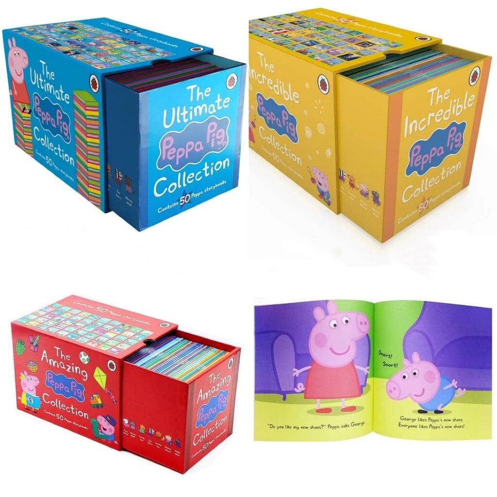 Peppa Pig 50 Story Books 小豬佩奇故事書（點讀版）藍盒黃盒紅盒150冊
