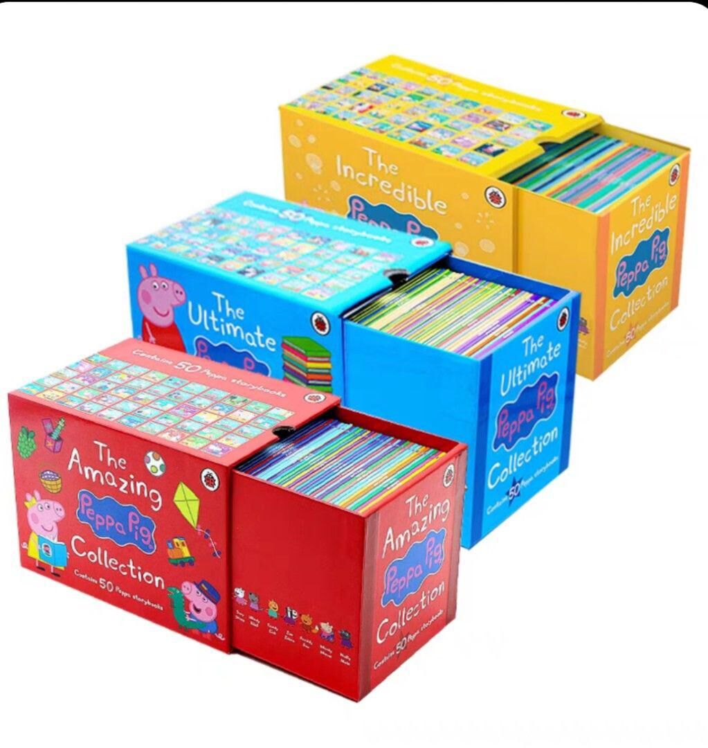 Peppa Pig 50 Story Books 小豬佩奇故事書（點讀版）藍盒黃盒紅盒150冊