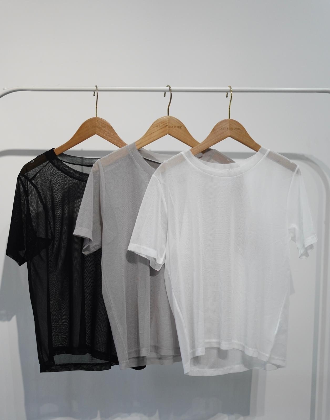 basic寬鬆紗紗短袖Top