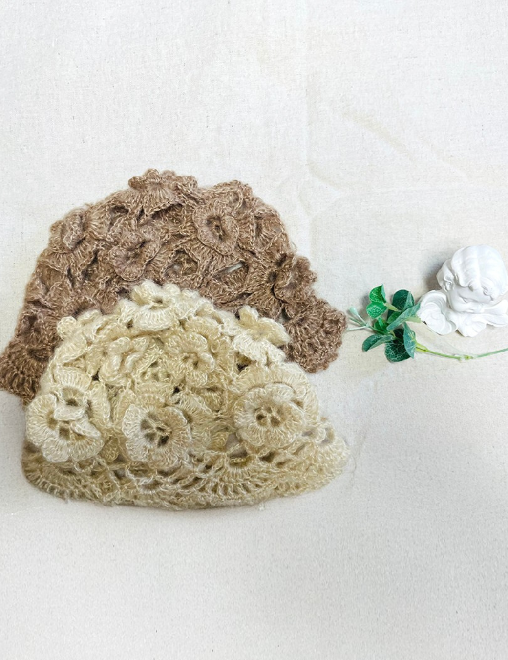 鏤空鉤花針織帽