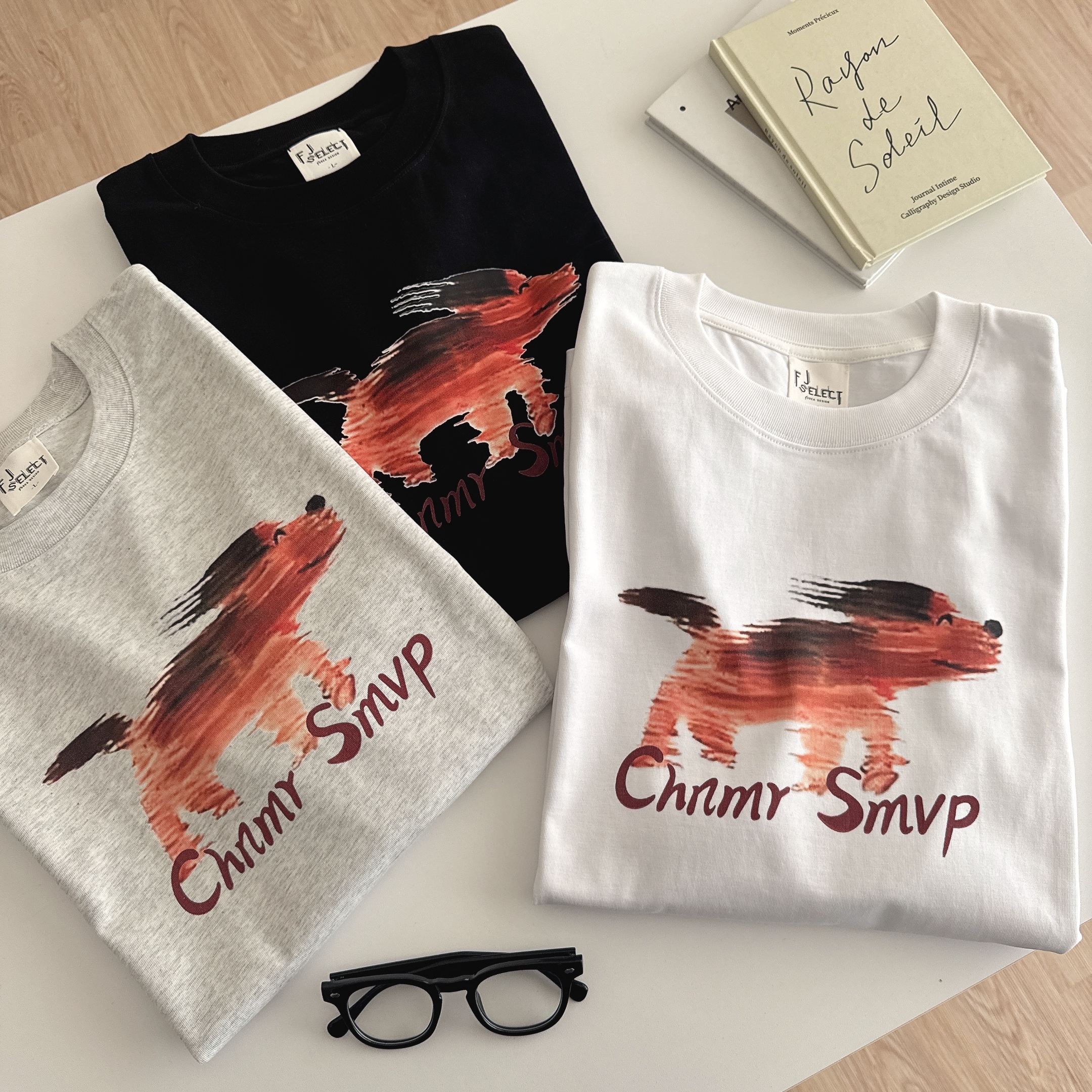 （現貨）售完不補 筆刷感 飆速狗狗 寬鬆 短T 3607-1