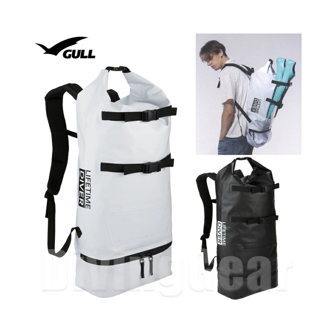 ▲GULL 防水後背包/30L可外插蛙鞋GB-7157