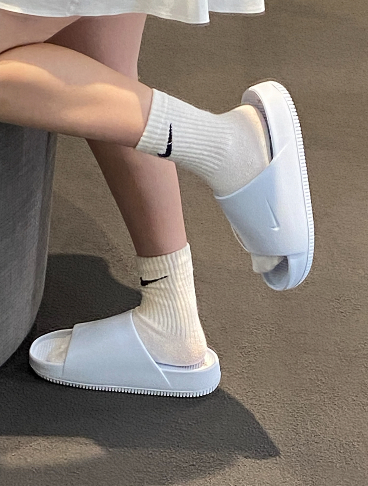 Nike calm slide 寶寶藍 淺藍色 麵包拖鞋 厚底 DX4816-400/預購