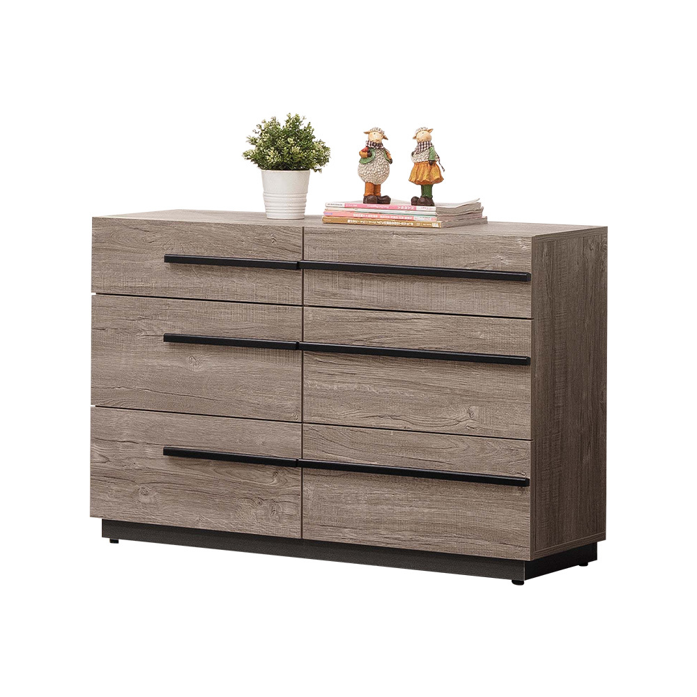 波克3.7尺工業風六斗櫃/六抽收納櫃/置物櫃