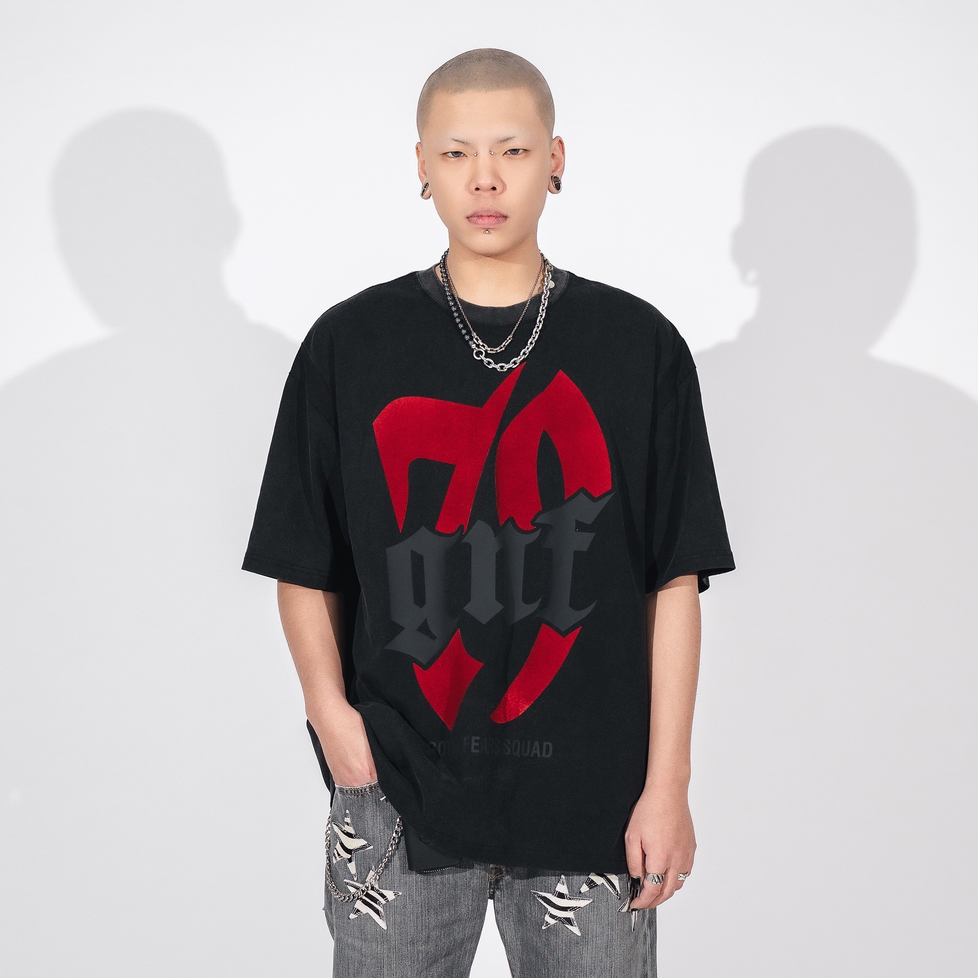 Gotnofears FLOCKED 79 VINTAGE TEE 植絨數字寬版短袖上衣 10895092