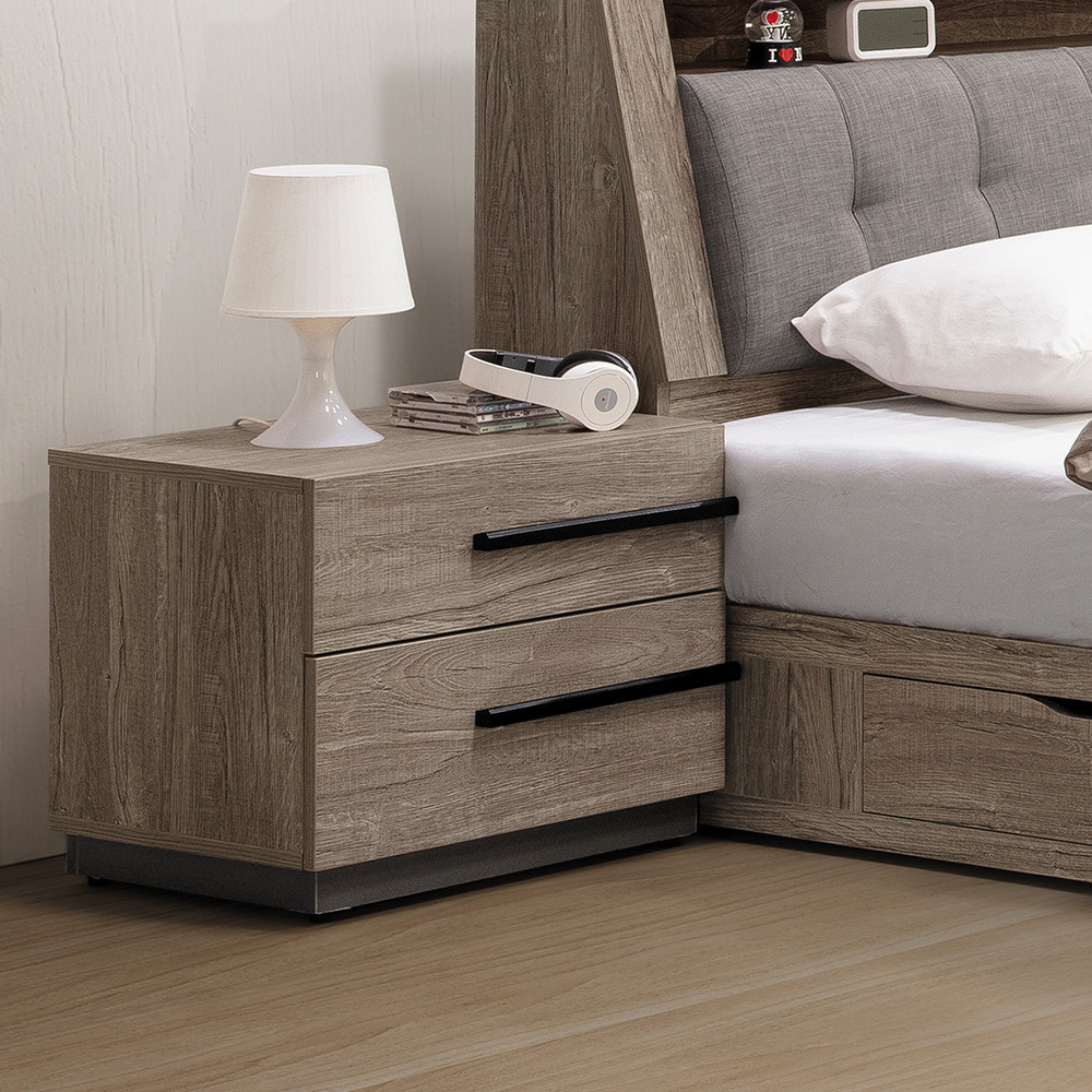 波克1.8尺工業風床頭櫃/二抽收納置物櫃