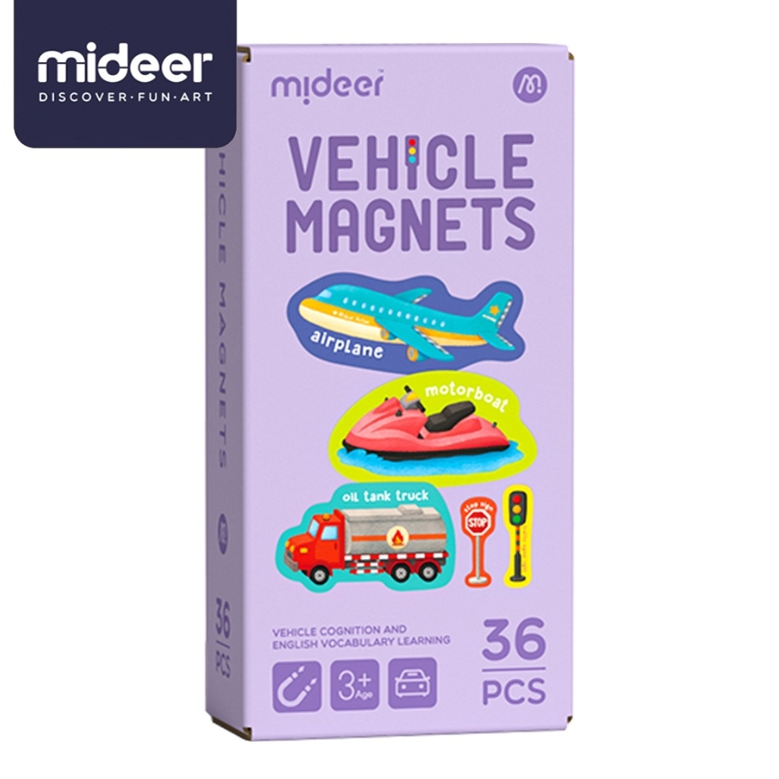 【樂森藥局】mideer 交通工具單字磁力貼（交通工具31個+交通標誌5個）