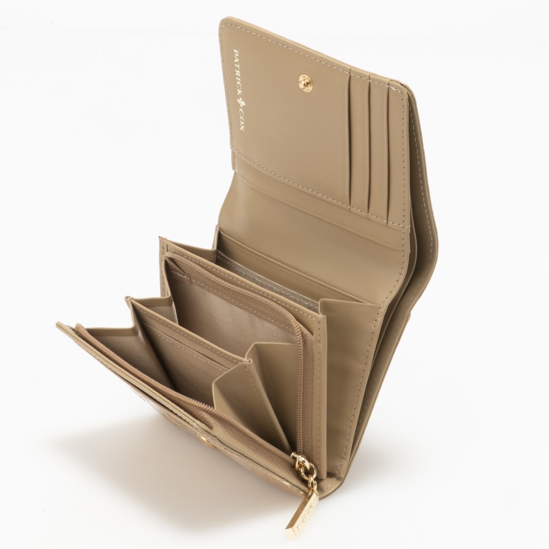 Patrick Cox Glitter Lily Folded Wallet (Gold)