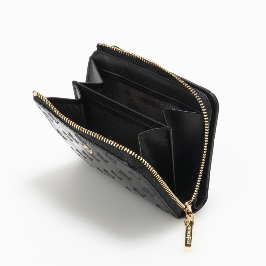 Patrick Cox Glitter Lily Folded Wallet (Black)