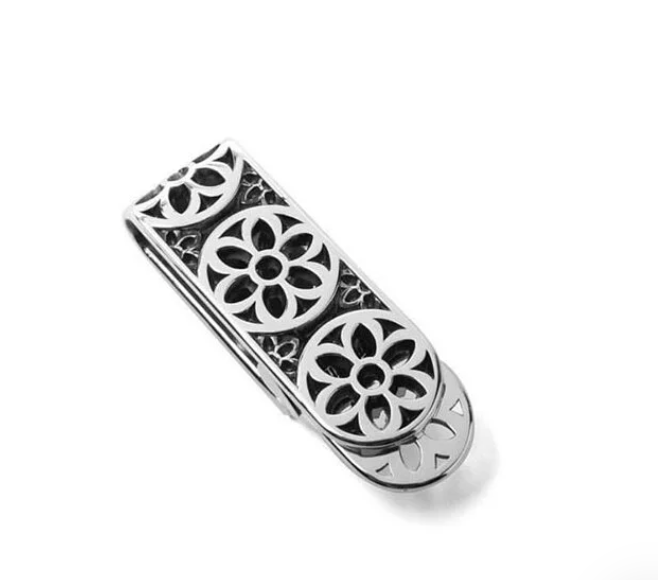 Cream Dream Money Clip, Sterling