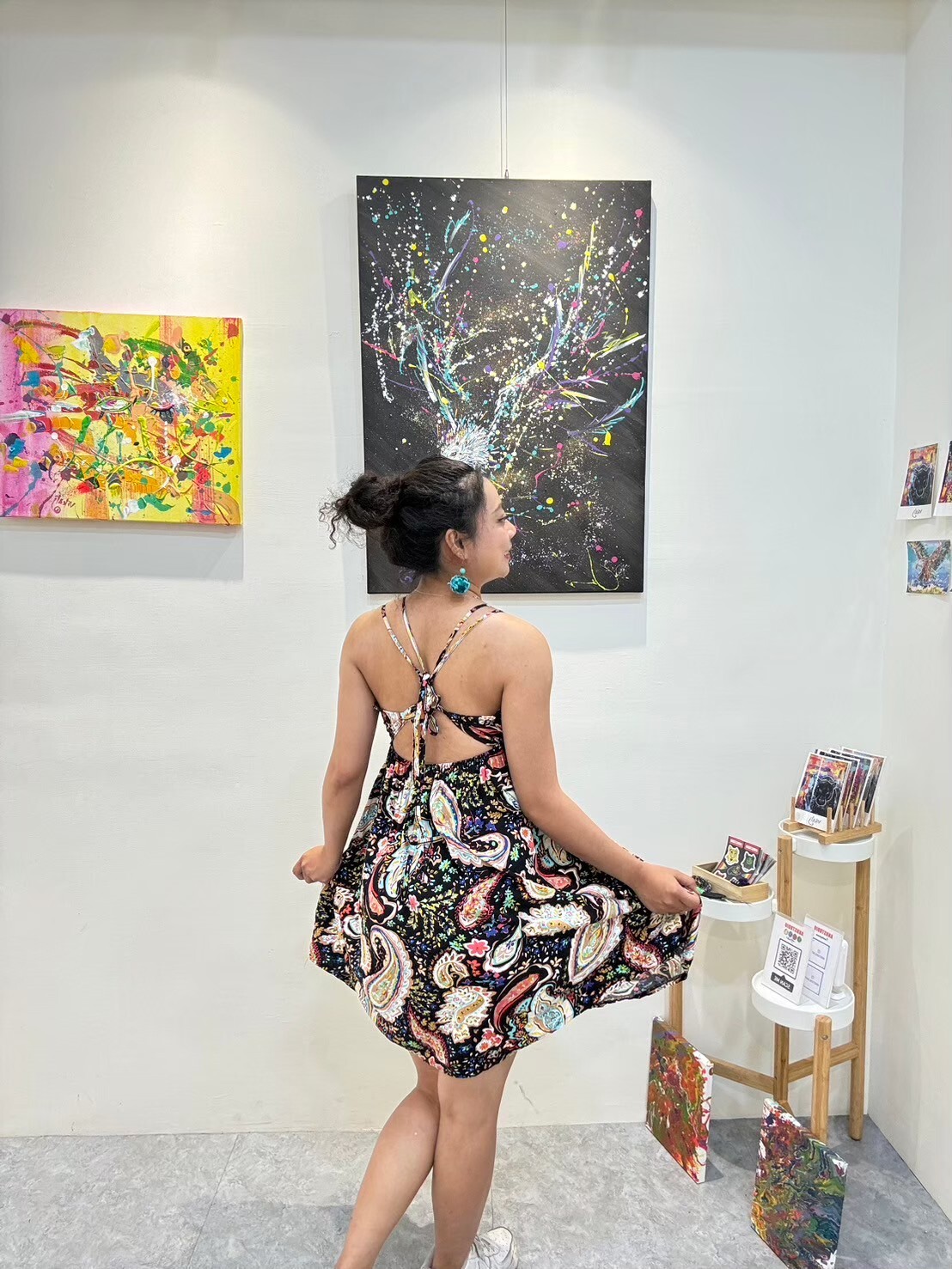 TOAG選品 / 美背綁帶短洋裝（變形蟲 藍/黑）