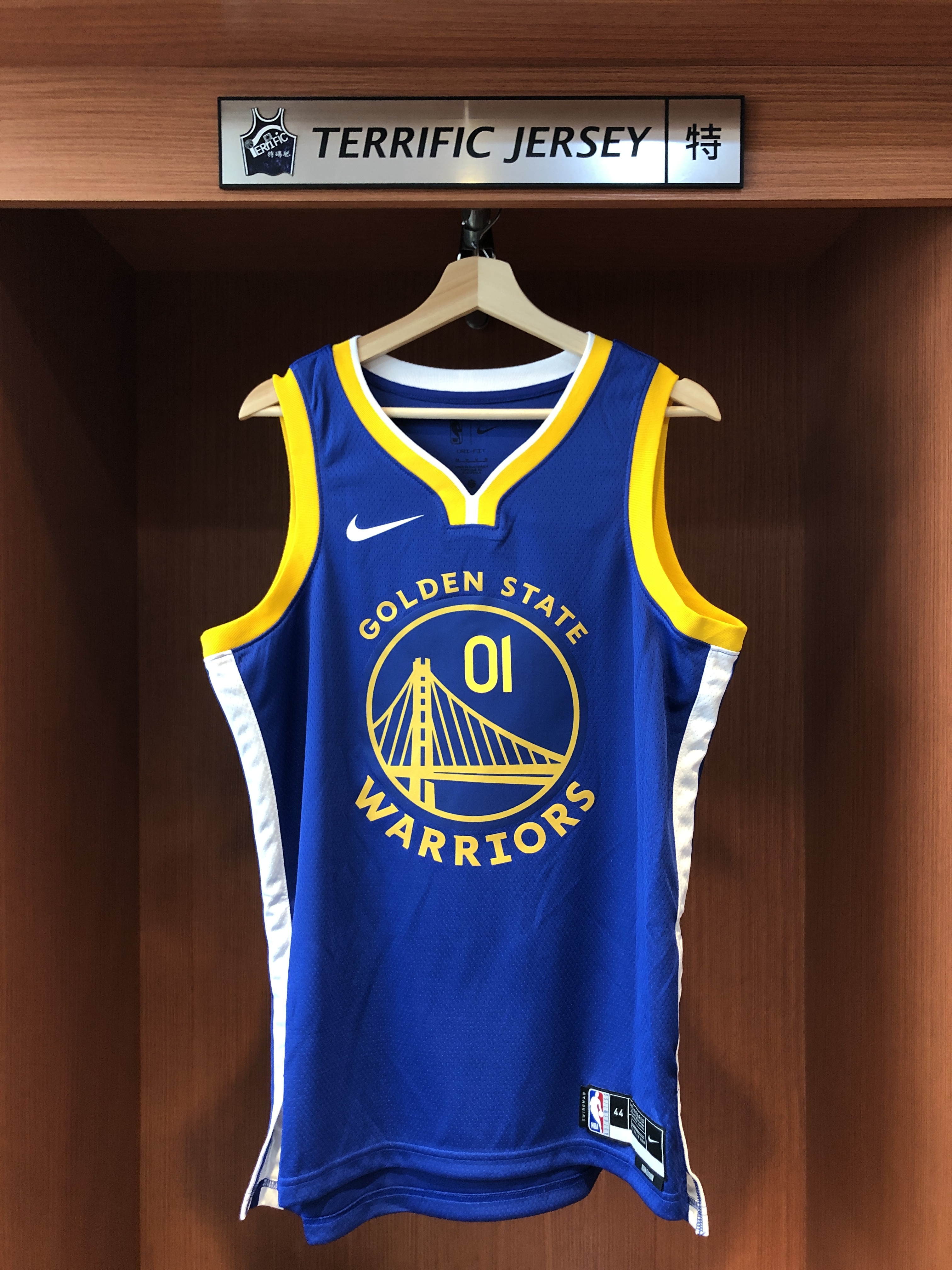 NBA球衣 Winter #01 aespa 金州勇士藍 Icon Nike Swingman 球迷版 熱轉印 全新