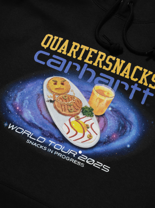 CarharttWip QUARTERSNACKS World Tour 2025 Hoodie Sweatshirt   JUN25