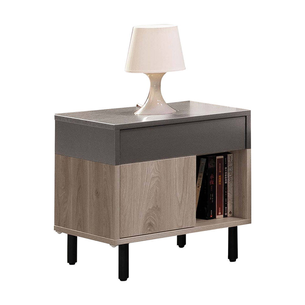 德特1.6尺工業風床頭櫃/單抽收納置物櫃