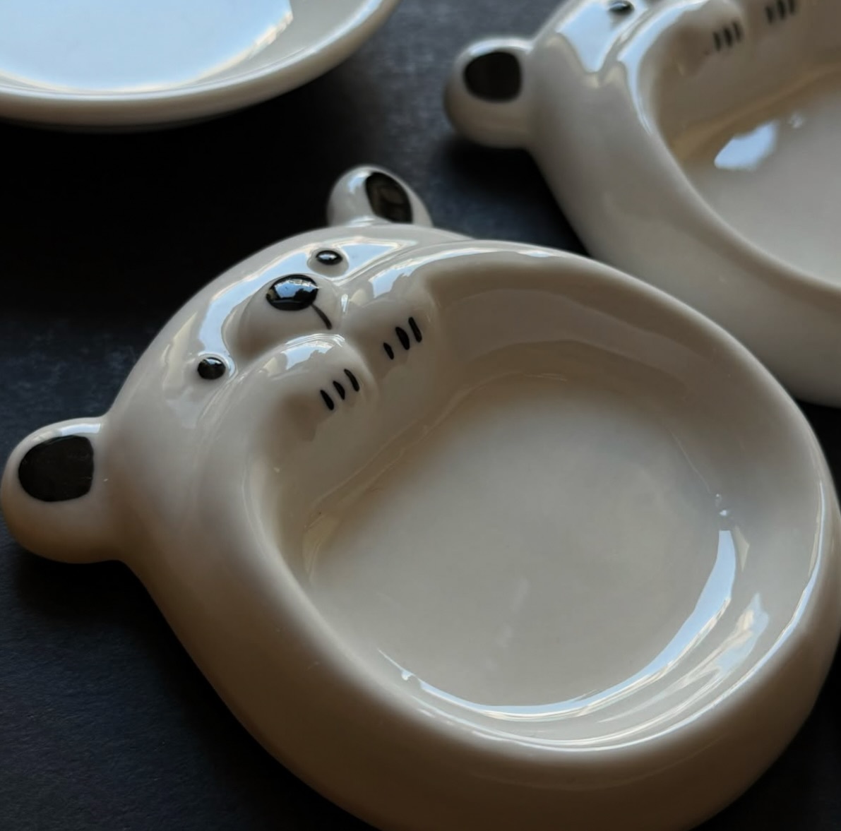 [原石] 水晶收納盤 玻璃材質 白熊造型