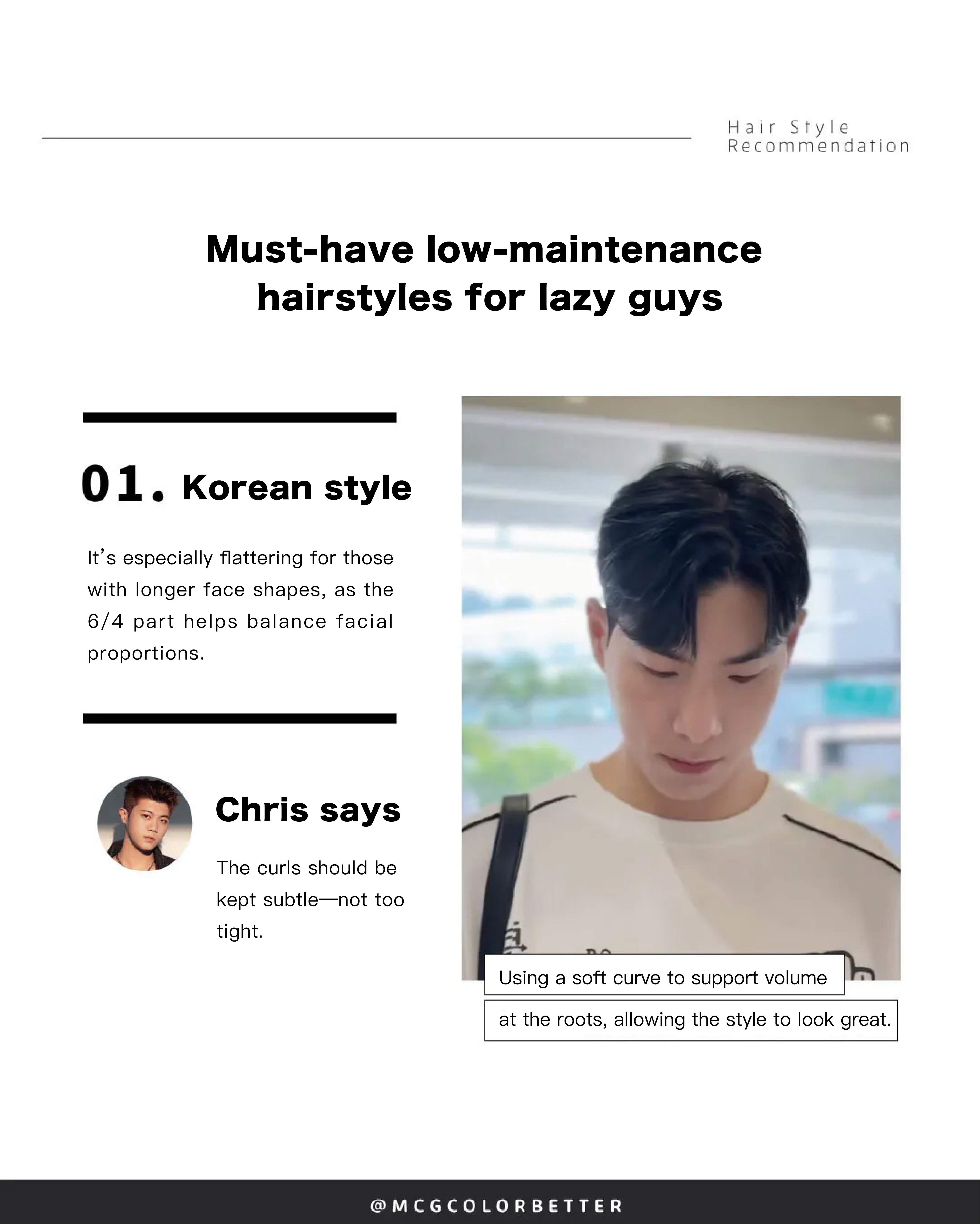Men's hairstyle recommendation 1: Natural 6/4 part